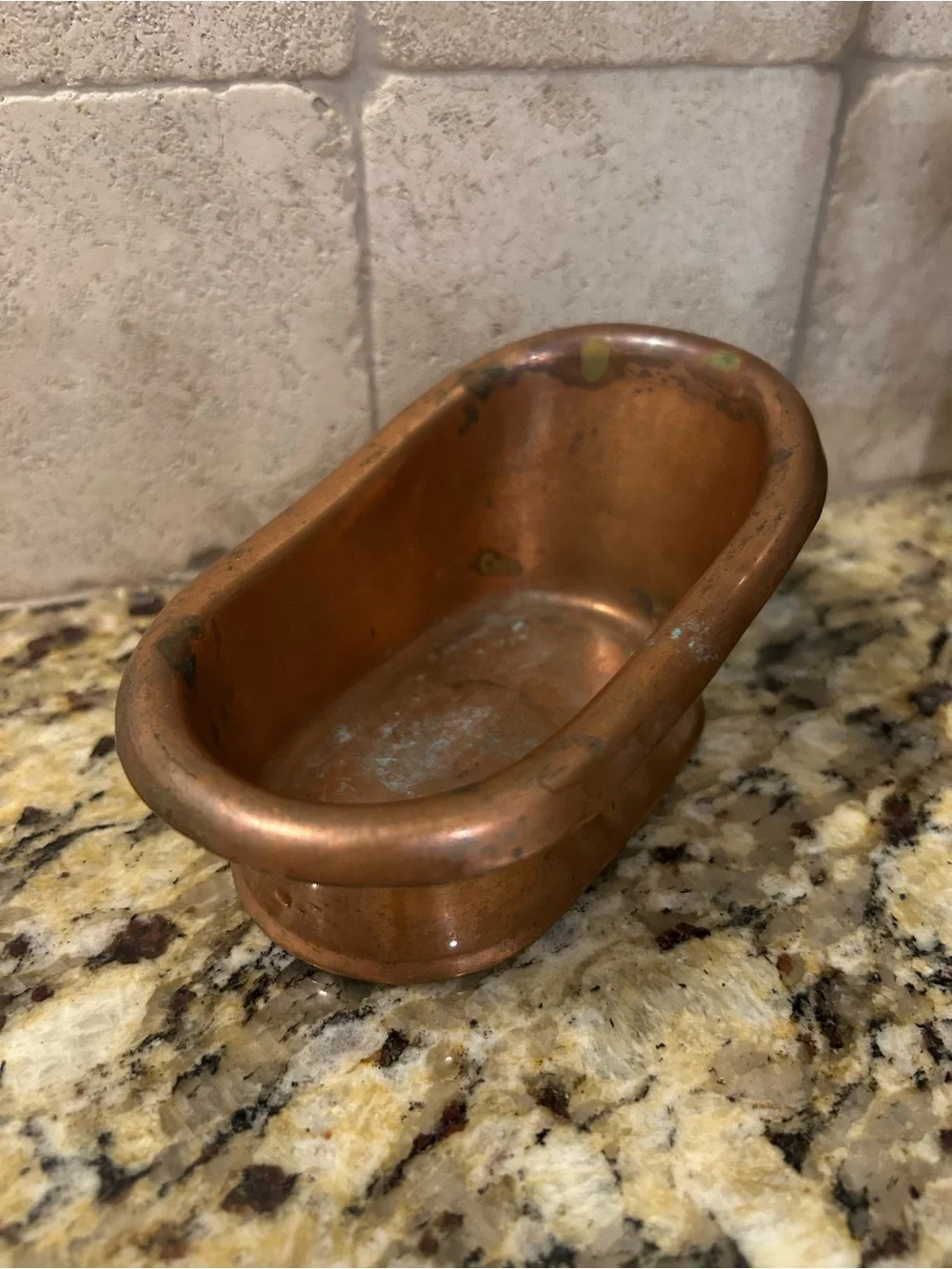 Copper Mini Bathtub Decorative Soap Dish